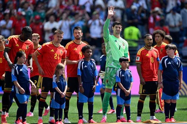 Belgium vs Egypt - 2026 FIFA World Cup, WM, Weltmeisterschaft, Fussball SEATTLE, USA - JUNE 15 : Courtois Thibaut goalkeeper of Belgium, Tielemans Youri midfielder of Belgium, Mechele Brandon defender of Belgium, Castagne Timothy defender of Belgium and Onana Amadou midfielder of Belgium pictured during the FIFA World Cup 2026 Group G match between Belgium and Egypt at the Lumen Field stadium on June 15, 2026 in Seattle, USA, 15 06 2026 Seattle United States of America  Copyright: xNicoxVereeckenx
