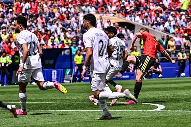 Belgium s Kevin De Bruyne pictured in action during a soccer game between Belgian national team, Nationalteam Red Devils and Egypt, on Monday 15 June 2026 in Seattle, the first game in the group stage of the FIFA World Cup, WM, Weltmeisterschaft, Fussball 2026 in the United States of America. The Diables Rouges - Rode Duivels were drawn into Group G. DIRKxWAEM  x177809626x
