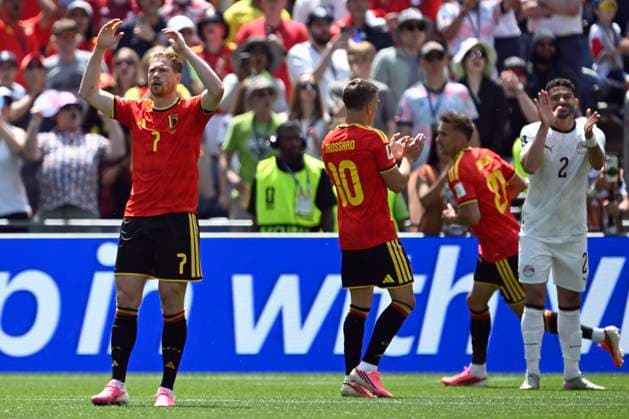 Belgium vs Egypt - 2026 FIFA World Cup, WM, Weltmeisterschaft, Fussball SEATTLE, USA - JUNE 15 : De Bruyne Kevin forward of Belgium looks dejected after missing an opportunity during the FIFA World Cup 2026 Group G match between Belgium and Egypt at the Lumen Field stadium on June 15, 2026 in Seattle, USA, 15 06 2026 Seattle United States of America  Copyright: xNicoxVereeckenx