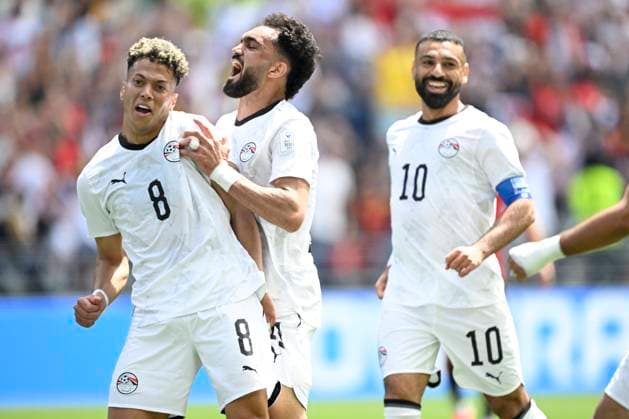 Belgium vs Egypt - 2026 FIFA World Cup, WM, Weltmeisterschaft, Fussball SEATTLE, USA - JUNE 15 : Ashour Emam midfielder of Egypt celebrates scoring the opening goal with Salah Mohamed forward of Egypt during the FIFA World Cup 2026 Group G match between Belgium and Egypt at the Lumen Field stadium on June 15, 2026 in Seattle, USA, 15 06 2026 Seattle United States of America  Copyright: xNicoxVereeckenx