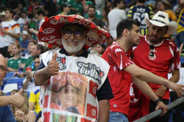 Tunisia V Sweden - 2026 FIFA World Cup, WM, Weltmeisterschaft, Fussball 1st Round Tunisian fans during the Group F first-round match of the 2026 FIFA World Cup at Estadio Monterrey. Sweden battles Tunisia 5-1. on June 14, 2026, in Monterrey, Mexico. Monterrey Nuevo Leon Mexico Copyright: xIsmaelxRosasx