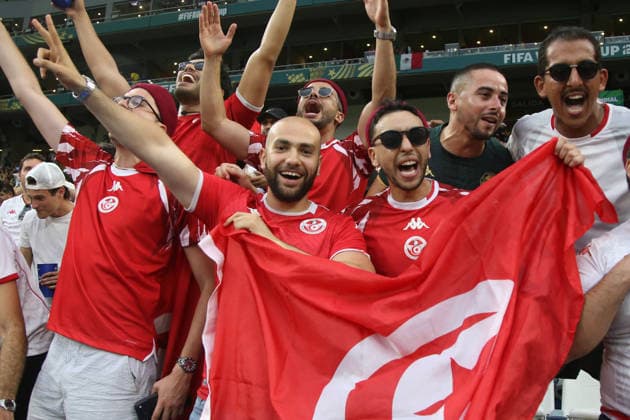 Tunisia V Sweden - 2026 FIFA World Cup, WM, Weltmeisterschaft, Fussball 1st Round Tunisian fans during the Group F first-round match of the 2026 FIFA World Cup at Estadio Monterrey. Sweden battles Tunisia 5-1. on June 14, 2026, in Monterrey, Mexico. Monterrey Nuevo Leon Mexico Copyright: xIsmaelxRosasx