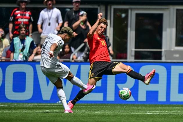 Egypt s Emam Ashour scores a goal during a soccer game between Belgian national team, Nationalteam Red Devils and Egypt, on Monday 15 June 2026 in Seattle, the first game in the group stage of the FIFA World Cup, WM, Weltmeisterschaft, Fussball 2026 in the United States of America. The Diables Rouges - Rode Duivels were drawn into Group G. DIRKxWAEM  x177811270x