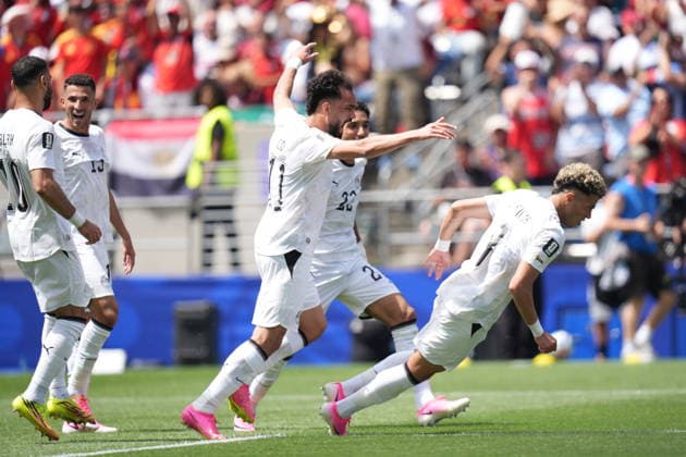 Belgium v Egypt - FIFA World Cup, WM, Weltmeisterschaft, Fussball 2026 - Group G SEATTLE, UNITED STATES - JUNE 15: Emam Ashour of Egypt celebrates after scoring a goal during the 2026 FIFA World Cup First Stage Group G match between Belgium and Egypt at Lumen Field (Seattle Stadium) in Seattle, Washington, United States on June 15, 2026. Ercin Erturk Anadolu Washington United States. Editorial use only. Please get in touch for any other usage.  Copyright: x2026xAnadoluxErcinxErturkx