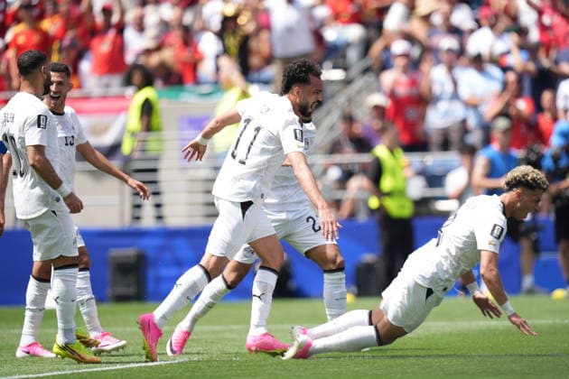 Belgium v Egypt - FIFA World Cup, WM, Weltmeisterschaft, Fussball 2026 - Group G SEATTLE, UNITED STATES - JUNE 15: Emam Ashour (8) of Egypt celebrates after scoring a goal during the 2026 FIFA World Cup First Stage Group G match between Belgium and Egypt at Lumen Field (Seattle Stadium) in Seattle, Washington, United States on June 15, 2026. Erçin Ertürk Anadolu Washington United States. Editorial use only. Please get in touch for any other usage.  Copyright: x2026xAnadoluxErcinxErtürkx
