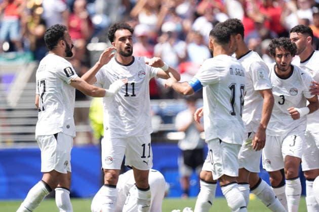 Belgium v Egypt - FIFA World Cup, WM, Weltmeisterschaft, Fussball 2026 - Group G SEATTLE, UNITED STATES - JUNE 15: Mostafa Ziko (11) of Egypt celebrates with teammates after a goal during the 2026 FIFA World Cup First Stage Group G match between Belgium and Egypt at Lumen Field (Seattle Stadium) in Seattle, Washington, United States on June 15, 2026. Erçin Ertürk Anadolu Washington United States. Editorial use only. Please get in touch for any other usage.  Copyright: x2026xAnadoluxErcinxErtürkx