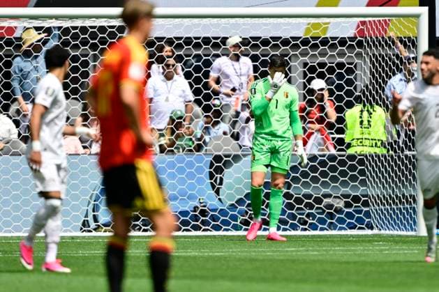 Belgium vs Egypt - 2026 FIFA World Cup, WM, Weltmeisterschaft, Fussball SEATTLE, USA - JUNE 15 : Courtois Thibaut goalkeeper of Belgium looking dejected after an opponent s goal during the FIFA World Cup 2026 Group G match between Belgium and Egypt at the Lumen Field stadium on June 15, 2026 in Seattle, USA, 15 06 2026 Seattle United States of America  Copyright: xJanxDexMeuleneirx