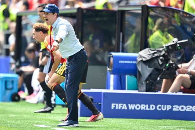 Belgium vs Egypt - 2026 FIFA World Cup, WM, Weltmeisterschaft, Fussball SEATTLE, USA - JUNE 15 : Garcia Rudi head coach of Belgium gestures during the FIFA World Cup 2026 Group G match between Belgium and Egypt at the Lumen Field stadium on June 15, 2026 in Seattle, USA, 15 06 2026 Seattle United States of America  Copyright: xNicoxVereeckenx