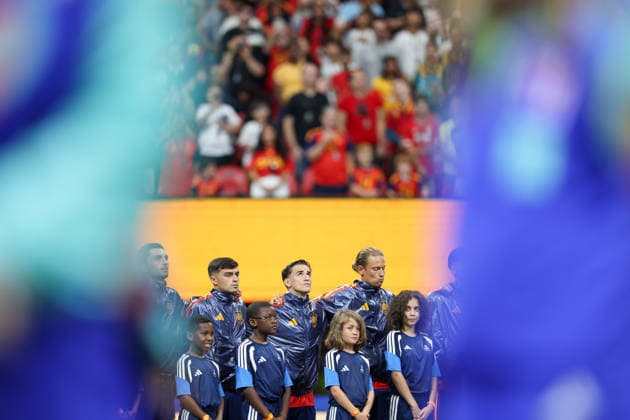 SPAIN VS CAPE VERDE - FIFA World Cup, WM, Weltmeisterschaft, Fussball 2026 - 15 JUNE 2026 ATLANTA, GEORGIA, USA. June 15th: Spain players pose prior to the Group H match between Spain and Cape Verde at the FIFA World Cup 2026 at Atlanta Stadium in Atlanta, Georgia, USA. (PHOTO BY STRAFFON IMAGES IMAGO IMAGES ANDREA VILCHEZ MANDATORY CREDIT EDITORIAL USE Copyright: xANDREAxVILCHEZx