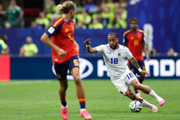 SPAIN VS CAPE VERDE - FIFA World Cup, WM, Weltmeisterschaft, Fussball 2026 - 15 JUNE 2026 ATLANTA, GEORGIA, USA. June 15th: Telmo Arcanjo 18 of Cape Verde controls the ball during the Group H match between Spain and Cape Verde at the FIFA World Cup 2026 at Atlanta Stadium in Atlanta, Georgia, USA. (PHOTO BY STRAFFON IMAGES IMAGO IMAGES ANDREA VILCHEZ MANDATORY CREDIT EDITORIAL USE Copyright: xANDREAxVILCHEZx