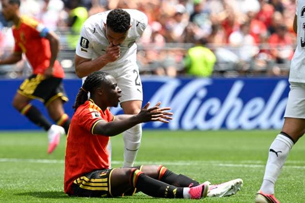 Belgium vs Egypt - 2026 FIFA World Cup, WM, Weltmeisterschaft, Fussball SEATTLE, USA - JUNE 15 : Doku Jeremy forward of Belgium and Ibrahim Yasser defender of Egypt pictured during the FIFA World Cup 2026 Group G match between Belgium and Egypt at the Lumen Field stadium on June 15, 2026 in Seattle, USA, 15 06 2026 Seattle United States of America  Copyright: xNicoxVereeckenx