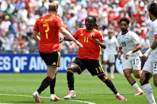 Belgium vs Egypt - 2026 FIFA World Cup, WM, Weltmeisterschaft, Fussball SEATTLE, USA - JUNE 15 : Doku Jeremy forward of Belgium and De Bruyne Kevin forward of Belgium in action during the FIFA World Cup 2026 Group G match between Belgium and Egypt at the Lumen Field stadium on June 15, 2026 in Seattle, USA, 15 06 2026 Seattle United States of America  Copyright: xNicoxVereeckenx