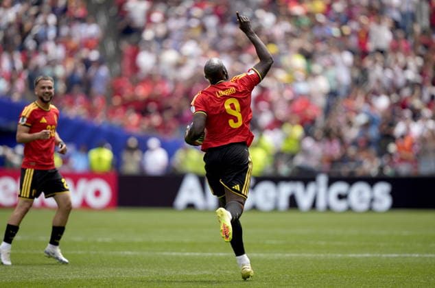 FIFA World Cup, WM, Weltmeisterschaft, Fussball 2026 - Group G - Belgium vs Egypt Romelu Lukaku of Belgium celebrates following an own goal by Egypt during the FIFA World Cup 2026 group stage match Belgium against Egypt, in Seattle, USA, 15 June 2026. SEATTLE United States  Copyright: xSTEPHENxBRASHEARx