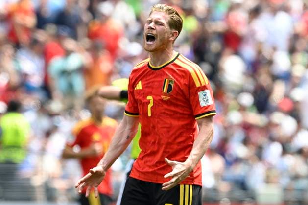 Belgium vs Egypt - 2026 FIFA World Cup, WM, Weltmeisterschaft, Fussball SEATTLE, USA - JUNE 15 : De Bruyne Kevin forward of Belgium reacts during the FIFA World Cup 2026 Group G match between Belgium and Egypt at the Lumen Field stadium on June 15, 2026 in Seattle, USA, 15 06 2026 Seattle United States of America  Copyright: xNicoxVereeckenx
