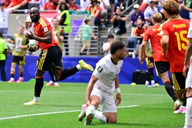 Belgium vs Egypt - 2026 FIFA World Cup, WM, Weltmeisterschaft, Fussball SEATTLE, USA - JUNE 15 : Lukaku Romelu forward of Belgium celebrating scoring a goal during the FIFA World Cup 2026 Group G match between Belgium and Egypt at the Lumen Field stadium on June 15, 2026 in Seattle, USA, 15 06 2026 Seattle United States of America  Copyright: xJanxDexMeuleneirx