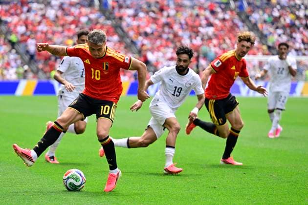 Belgium vs Egypt - 2026 FIFA World Cup, WM, Weltmeisterschaft, Fussball SEATTLE, USA - JUNE 15 : Trossard Leandro forward of Belgium in action during the FIFA World Cup 2026 Group G match between Belgium and Egypt at the Lumen Field stadium on June 15, 2026 in Seattle, USA, 15 06 2026 Seattle United States of America  Copyright: xJanxDexMeuleneirx