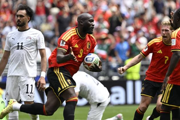 Belgium vs Egypt - 2026 FIFA World Cup, WM, Weltmeisterschaft, Fussball SEATTLE, USA - JUNE 15 : Lukaku Romelu forward of Belgium celebrates scoring a goal during the FIFA World Cup 2026 Group G match between Belgium and Egypt at the Lumen Field stadium on June 15, 2026 in Seattle, USA, 15 06 2026 Seattle United States of America  Copyright: xNicoxVereeckenx