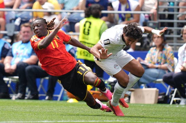 Belgium v Egypt - FIFA World Cup, WM, Weltmeisterschaft, Fussball 2026 - Group G SEATTLE, UNITED STATES - JUNE 15: Doku (11) of Belgium in action during the 2026 FIFA World Cup First Stage Group G match between Belgium and Egypt at Lumen Field (Seattle Stadium) in Seattle, Washington, United States on June 15, 2026. Ercin Erturk Anadolu Washington United States. Editorial use only. Please get in touch for any other usage.  Copyright: x2026xAnadoluxErcinxErturkx