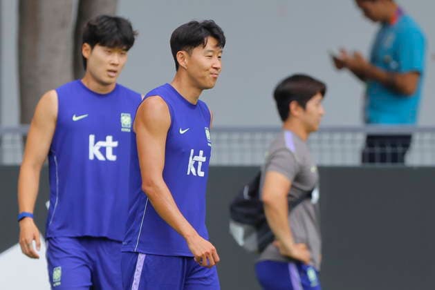 FIFA World Cup, WM, Weltmeisterschaft, Fussball 2026 - South Korea training session South Korean s Son Heung-Min takes part in a training session in Guadalajara, Mexico, 15 June 2026. South Korea will face Mexico in a FIFA 2026 World Cup group A match on 19 June. Guadalajara Mexico  Copyright: xFranciscoxGuascox