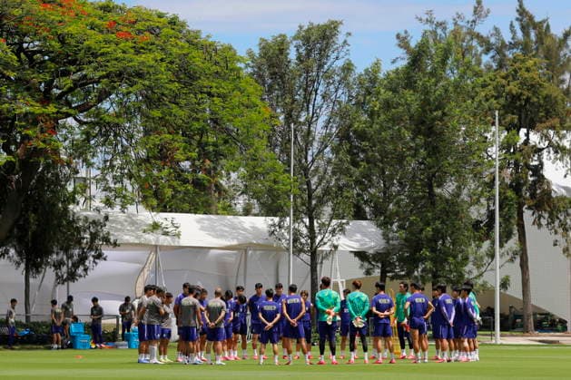 FIFA World Cup, WM, Weltmeisterschaft, Fussball 2026 - South Korea training session South Korean players take part in a training session in Guadalajara, Mexico, 15 June 2026. South Korea will face Mexico in a FIFA 2026 World Cup group A match on 19 June. Guadalajara Mexico  Copyright: xFranciscoxGuascox