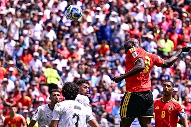Belgium s Romelu Lukaku pictured in action during a soccer game between Belgian national team, Nationalteam Red Devils and Egypt, on Monday 15 June 2026 in Seattle, the first game in the group stage of the FIFA World Cup, WM, Weltmeisterschaft, Fussball 2026 in the United States of America. The Diables Rouges - Rode Duivels were drawn into Group G. DIRKxWAEM  x177814778x