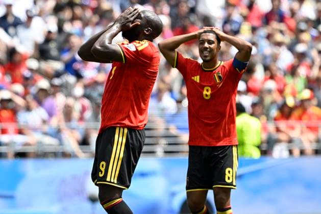 Belgium vs Egypt - 2026 FIFA World Cup, WM, Weltmeisterschaft, Fussball SEATTLE, USA - JUNE 15 : Lukaku Romelu forward of Belgium and Tielemans Youri midfielder of Belgium react dejected during the FIFA World Cup 2026 Group G match between Belgium and Egypt at the Lumen Field stadium on June 15, 2026 in Seattle, USA, 15 06 2026 Seattle United States of America  Copyright: xNicoxVereeckenx
