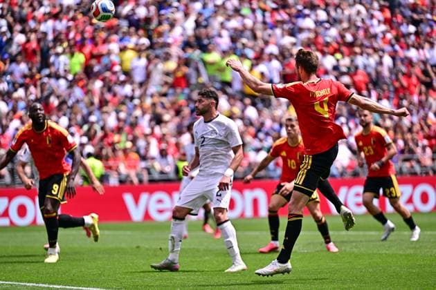 Belgium s Brandon Mechele pictured in action during a soccer game between Belgian national team, Nationalteam Red Devils and Egypt, on Monday 15 June 2026 in Seattle, the first game in the group stage of the FIFA World Cup, WM, Weltmeisterschaft, Fussball 2026 in the United States of America. The Diables Rouges - Rode Duivels were drawn into Group G. DIRKxWAEM  x177814889x