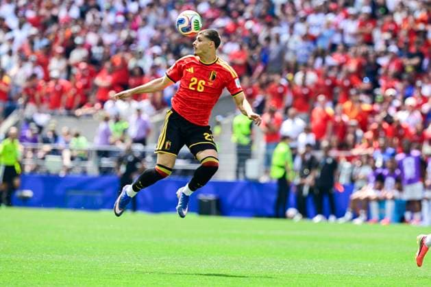 Belgium vs Egypt - 2026 FIFA World Cup, WM, Weltmeisterschaft, Fussball SEATTLE, USA - JUNE 15 : Fernandez-Pardo Matias forward of Belgium in action during the FIFA World Cup 2026 Group G match between Belgium and Egypt at the Lumen Field stadium on June 15, 2026 in Seattle, USA, 15 06 2026 Seattle United States of America  Copyright: xJanxDexMeuleneirx