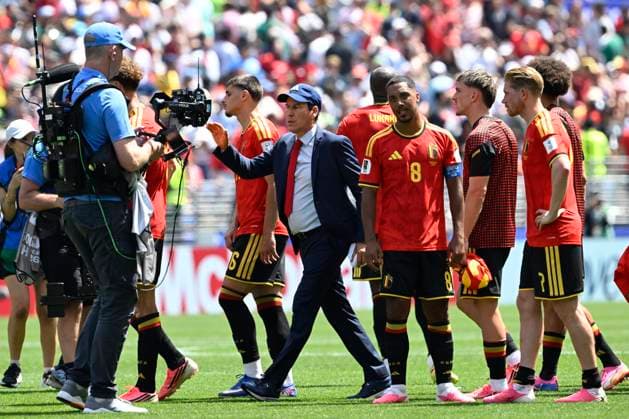 Belgium vs Egypt - 2026 FIFA World Cup, WM, Weltmeisterschaft, Fussball SEATTLE, USA - JUNE 15 : Garcia Rudi head coach of Belgium and Tielemans Youri midfielder of Belgium pictured during the FIFA World Cup 2026 Group G match between Belgium and Egypt at the Lumen Field stadium on June 15, 2026 in Seattle, USA, 15 06 2026 Seattle United States of America  Copyright: xNicoxVereeckenx