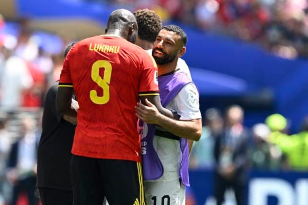 Belgium vs Egypt - 2026 FIFA World Cup, WM, Weltmeisterschaft, Fussball SEATTLE, USA - JUNE 15 : Lukaku Romelu forward of Belgium and Salah Mohamed forward of Egypt pictured during the FIFA World Cup 2026 Group G match between Belgium and Egypt at the Lumen Field stadium on June 15, 2026 in Seattle, USA, 15 06 2026 Seattle United States of America  Copyright: xNicoxVereeckenx