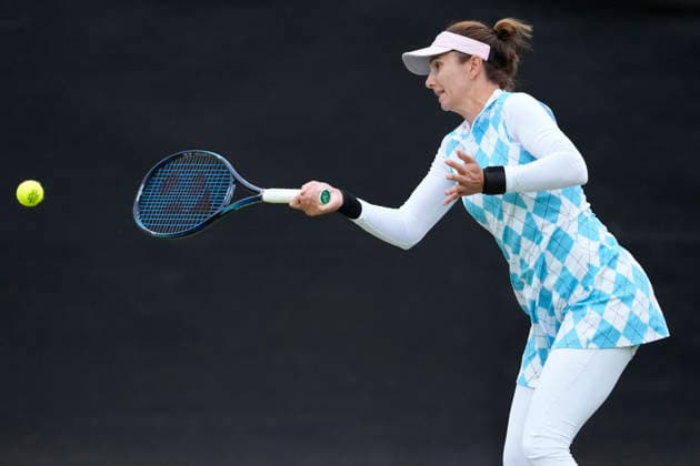 Lexus Nottingham Open - Day One Darija Jurak Schreiber of Croatia in action during the round of 16 doubles match at the 2026 Lexus Nottingham Open Women s tennis tournament at the Nottingham Tennis Centre in Nottingham, England, on June 15, 2026. Nottingham Great Britain United Kingdom  Copyright: xOwenxHammondx originalFilename:hammond-2026lexu260615_nphQY.jpg