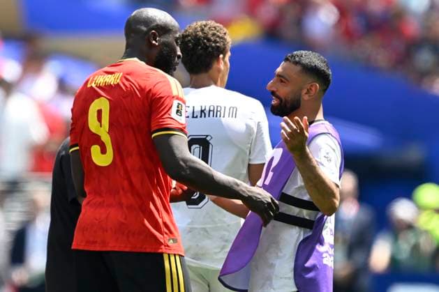 Belgium vs Egypt - 2026 FIFA World Cup, WM, Weltmeisterschaft, Fussball SEATTLE, USA - JUNE 15 : Lukaku Romelu forward of Belgium and Salah Mohamed forward of Egypt pictured during the FIFA World Cup 2026 Group G match between Belgium and Egypt at the Lumen Field stadium on June 15, 2026 in Seattle, USA, 15 06 2026 Seattle United States of America  Copyright: xNicoxVereeckenx