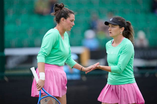 Lexus Nottingham Open - Day One Miriam Skoch and Jesika Maleckova of the Czech Republic compete in their round of 16 doubles match at the 2026 Lexus Nottingham Open Women s tennis tournament at the Nottingham Tennis Centre in Nottingham, England, on June 15, 2026. Nottingham Great Britain United Kingdom  Copyright: xOwenxHammondx originalFilename:hammond-2026lexu260615_npjG9.jpg