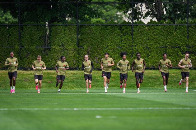June 15, 2026, Vancouver, Bc, CANADA: Canada players participate in a FIFA World Cup, WM, Weltmeisterschaft, Fussball soccer training session, in Vancouver, on Monday, June 15, 2026. Canada News - June 15, 2026  - ZUMAc35_ 20260615_zaf_c35_096 Copyright: xDarrylxDyckx