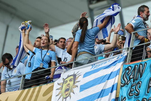 FIFA World Cup, WM, Weltmeisterschaft, Fussball 2026 - Group H - Saudi Arabia vs Uruguay Supporters of Uruguay before the FIFA World Cup 2026 group stage match Saudi Arabia against Uruguay, in Miami, USA, 15 June 2026. MIAMI United States  Copyright: xCRISTOBALxHERRERA-ULASHKEVICHx
