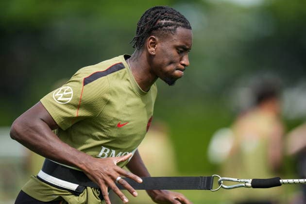 June 15, 2026, Vancouver, Bc, CANADA: Canada s Moise Bombito participates in a FIFA World Cup, WM, Weltmeisterschaft, Fussball soccer training session, in Vancouver, on Monday, June 15, 2026. Canada News - June 15, 2026  - ZUMAc35_ 20260615_zaf_c35_102 Copyright: xDarrylxDyckx
