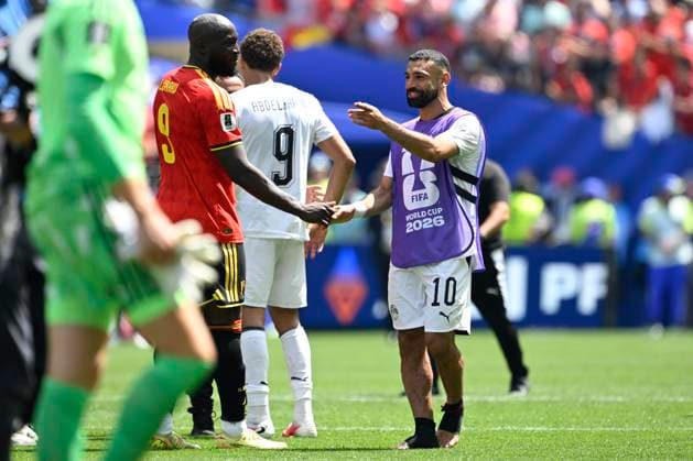 Belgium vs Egypt - 2026 FIFA World Cup, WM, Weltmeisterschaft, Fussball SEATTLE, USA - JUNE 15 : Lukaku Romelu forward of Belgium and Salah Mohamed forward of Egypt pictured during the FIFA World Cup 2026 Group G match between Belgium and Egypt at the Lumen Field stadium on June 15, 2026 in Seattle, USA, 15 06 2026 Seattle United States of America  Copyright: xNicoxVereeckenx