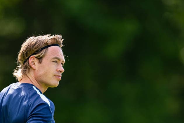 260615 Patrick Berg of the Norwegian national football team at a training session during day 5 of the FIFA World Cup, WM, Weltmeisterschaft, Fussball 2026 on June 15, 2026 in Foxborough. Photo: Vegard Grott BILDBYRAN kod VG VG0953 bbeng fotball football soccer fotboll fifa world cup vm fotball-vm vm 2026 norge norway trening träning training practice boston