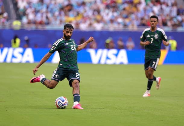 FIFA World Cup, WM, Weltmeisterschaft, Fussball 2026 - Group H - Saudi Arabia vs Uruguay Saudi Arabia midfielder Mohammed Abu Al Shamat in action during the FIFA World Cup 2026 group stage match Saudi Arabia against Uruguay, in Miami, Florida, USA, 15 June 2026. MIAMI United States  Copyright: xCRISTOBALxHERRERA-ULASHKEVICHx