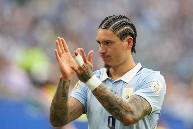 Saudi Arabia v Uruguay - FIFA World Cup, WM, Weltmeisterschaft, Fussball 2026 - Group H FLORIDA, USA - JUNE 15: Darwin Nunez (9) of Uruguay gestures during the 2026 FIFA World Cup First Stage Group H match between Saudi Arabia and Uruguay at Hard Rock Stadium (Miami Stadium) in Miami Gardens, Florida, United States on June 15, 2026. Evrim Aydin Anadolu Florida United States. Editorial use only. Please get in touch for any other usage.  Copyright: x2026xAnadoluxEvrimxAydinx