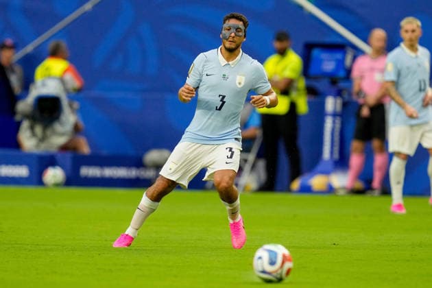 Sebastian Caceres (Uruguay) looks on during the FIFA World Cup, WM, Weltmeisterschaft, Fussball 2026 Group H match between Saudi Arabia and Uruguay at Miami Stadium on June 15, 2026 in Miami, United States. (Photo by Alex Gottschalk DeFodi Images) -