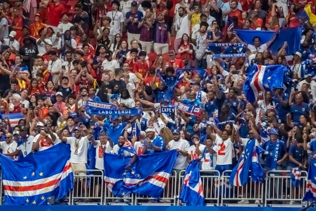 June 12, 2026, Atlanta, Georgia, USA: Fans show their support as Atlanta Stadium plays host to the Spain Vs Cabo Verde First Stage Group H match for the 2026 FIFA World Cup, WM, Weltmeisterschaft, Fussball in ATLANTA, Georgia. The game ends in a draw 0:0. World Cup 2026: Spain 0:0 Cabo Verde  - ZUMAa161 20260612_aaa_a161_029 Copyright: xWalterxArcex