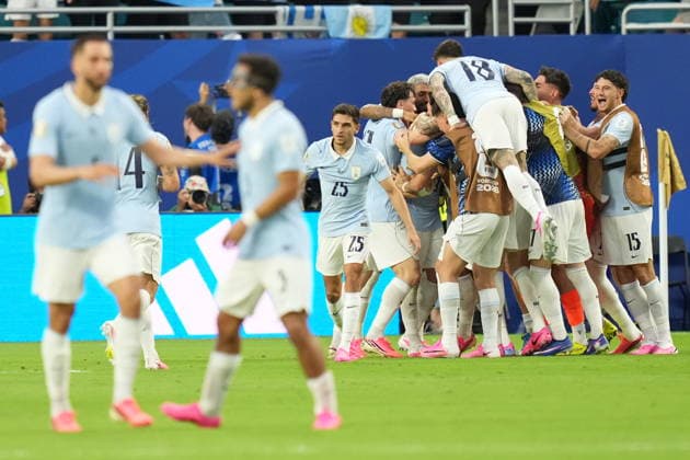 Saudi Arabia v Uruguay - FIFA World Cup, WM, Weltmeisterschaft, Fussball 2026 - Group H FLORIDA, USA - JUNE 15: Maximiliano Araujo (20) of Uruguay celebrates after scoring a goal during the 2026 FIFA World Cup First Stage Group H match between Saudi Arabia and Uruguay at Hard Rock Stadium (Miami Stadium) in Miami Gardens, Florida, United States on June 15, 2026. Evrim Aydin Anadolu Florida United States. Editorial use only. Please get in touch for any other usage.  Copyright: x2026xAnadoluxEvrimxAydinx