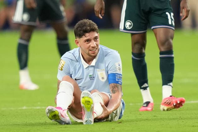 Saudi Arabia v Uruguay - FIFA World Cup, WM, Weltmeisterschaft, Fussball 2026 - Group H FLORIDA, USA - JUNE 15: Fede Valverde of Uruguay in action during the 2026 FIFA World Cup First Stage Group H match between Saudi Arabia and Uruguay at Hard Rock Stadium (Miami Stadium) in Miami Gardens, Florida, United States on June 15, 2026. Evrim Aydin Anadolu Florida United States. Editorial use only. Please get in touch for any other usage.  Copyright: x2026xAnadoluxEvrimxAydinx