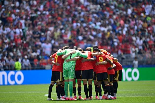 Belgium vs Egypt - 2026 FIFA World Cup, WM, Weltmeisterschaft, Fussball SEATTLE, USA - JUNE 15 : The players of Belgian National football team pictured during a team pep talk prior to the FIFA World Cup 2026 Group G match between Belgium and Egypt at the Lumen Field stadium on June 15, 2026 in Seattle, USA, 15 06 2026 Seattle United States of America  Copyright: xNicoxVereeckenx