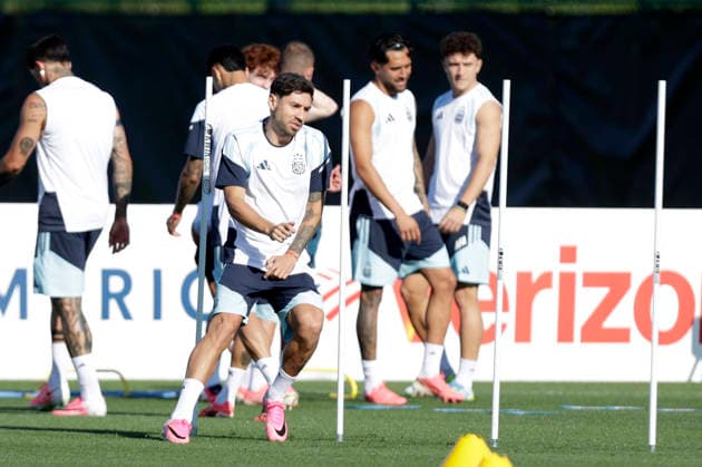 Gonzalo Montiel. Entrenamiento de la Seleccion Argentina. Copa de Mundo 2026