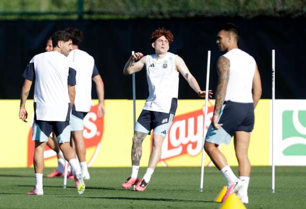 Valentin Barco. Entrenamiento de la Seleccion Argentina. Copa de Mundo 2026