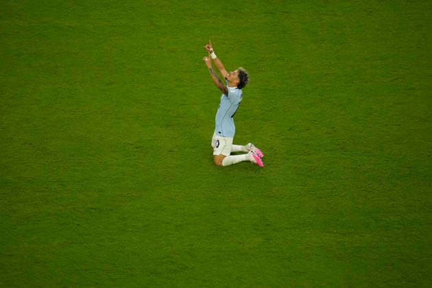June 15, 2026, Miami Gardens, Florida, USA: Midfielder GIORGIAN DE ARRASCAETA (20) Uruguay celebrates after scoring a goal during the second half of the World Cup Group H, Round 1 match between Uruguay and Saudi Arabia at Miami Stadium. World Cup 2026: Group H: Uruguay 1 : Saudi Arabia 1  - ZUMAd212 20260615_zsp_d212_018 Copyright: xRichardxDolex