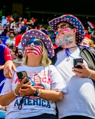 Belgium vs Egypt - 2026 FIFA World Cup, WM, Weltmeisterschaft, Fussball SEATTLE, USA - JUNE 15 : fans of the USA during the FIFA World Cup 2026 Group G match between Belgium and Egypt at the Lumen Field stadium on June 15, 2026 in Seattle, USA, 15 06 2026 Seattle United States of America  Copyright: xJanxDexMeuleneirx