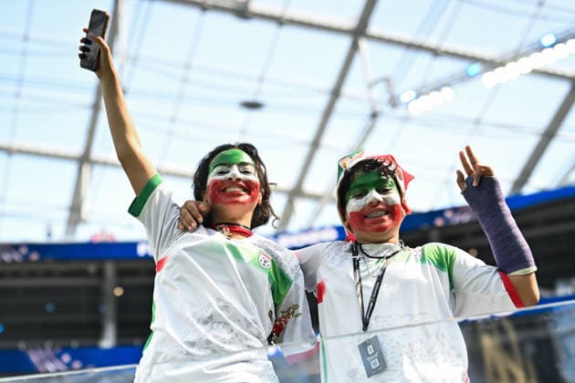 Fans of IR Iran enjoy the atmosphere before the FIFA Men’s World Cup 2026 Group Stage football match between Iran and New Zealand at Los Angeles Stadium, in Inglewood on June 15th 2026 (Photo by Nayra Halm SPP)  Copyright: xNayraxHalm SPPx Sportspressphoto_SPR167511